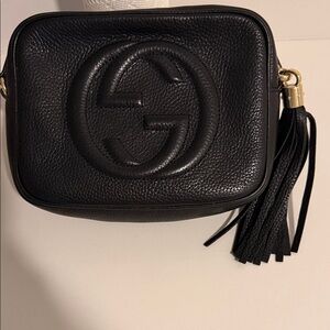 Gucci Black Pebbled Leather Crossbody Bag